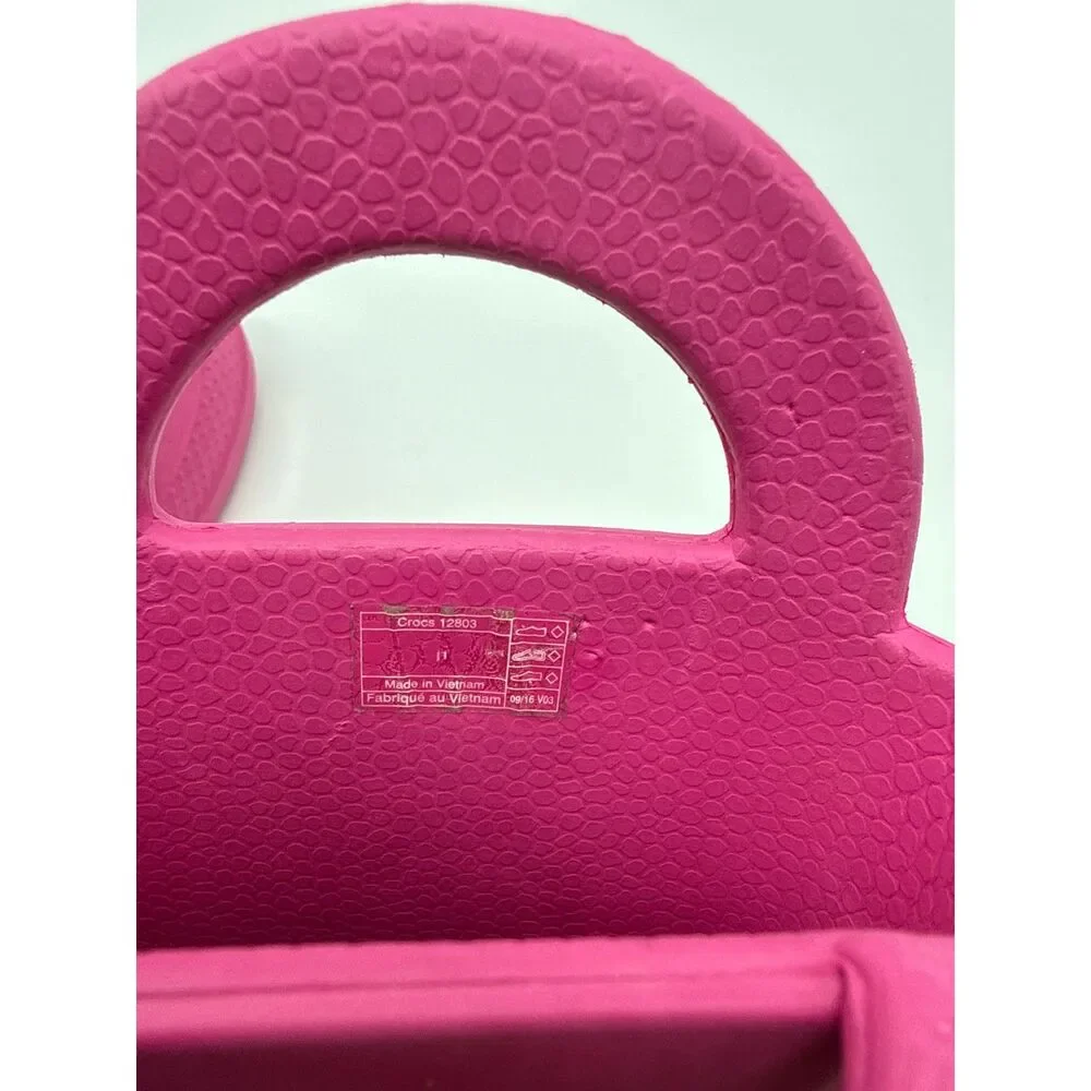Crocs Handle It Rain Boots Solid Pink Magenta Youth J1